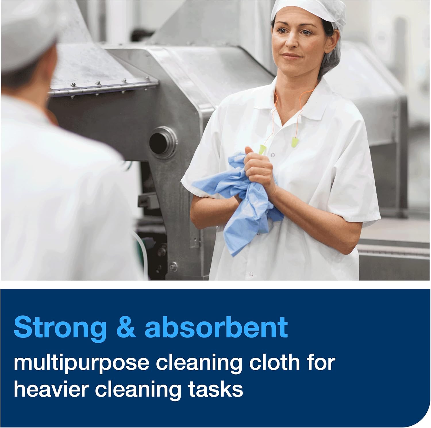 Tork Heavy-Duty Cleaning Cloth White W4, Multipurpose, 1 x 105 Cloths, 530179 - Image 6