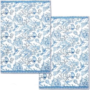 2Pcs Chinoiserie Floral Decorative ...