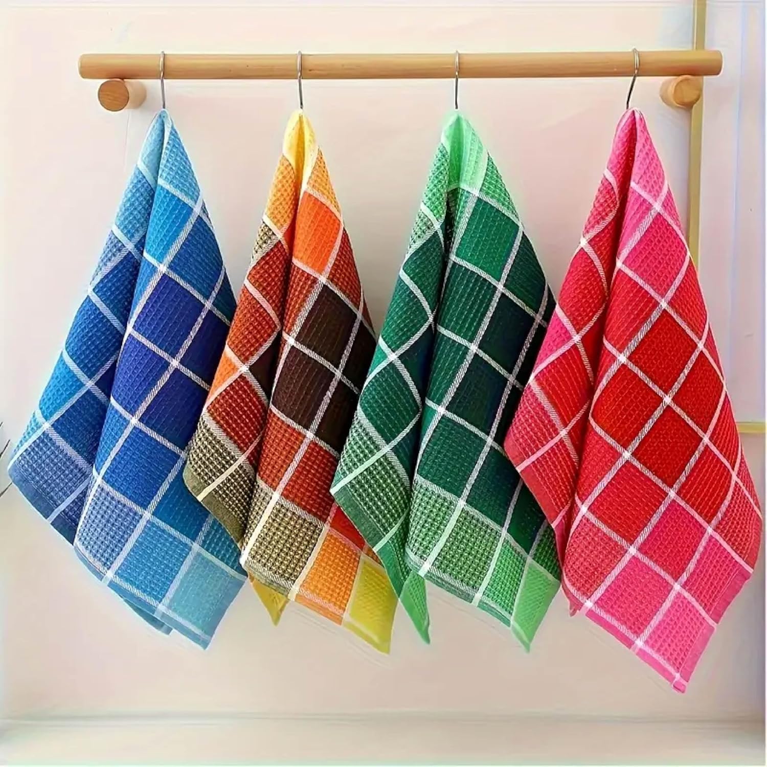Premium Cotton Tea Towels Set– Super Absorbent, Durable & Soft, Kitchen Tea Towels for Drying, Cleaning, and Baking – Pack of 4, (68cm by 42cm) Eco-Friendly Dish Clothes. - Image 6