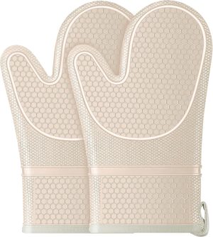 Oven Mitts,Anti-Slip Silicone Oven ...