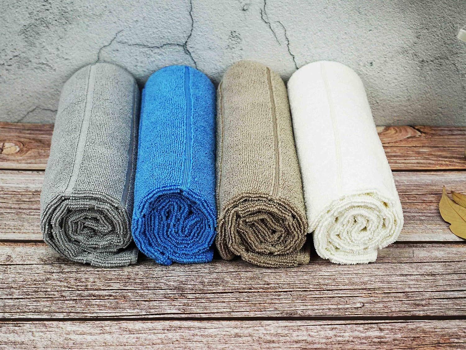 Microfibre Tea Towels, Super Absorbent, Extra Large and Thick Kitchen Towels, Stripe Designed, 50 x 70 cm, Pack of 8, Grey - Image 5
