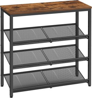 VASAGLE Shoe Rack, 4-Tier Shoe Stor...