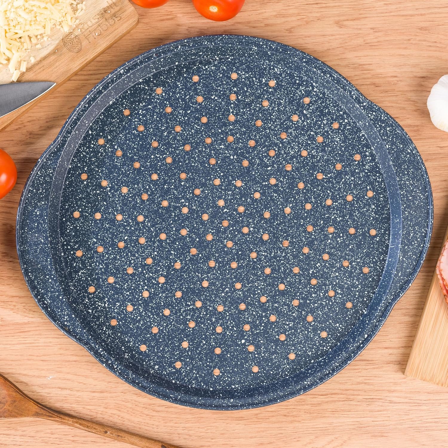 Russell Hobbs COMBO-5437 Nightfall Stone Non-Stick 6-Piece Bakeware Set – Includes Pizza Tray, Baking Tray, Roaster, Loaf Pan and Baking Tins, Durable Carbon Steel Ovenware, Oven Safe Up to 220°C - Image 9