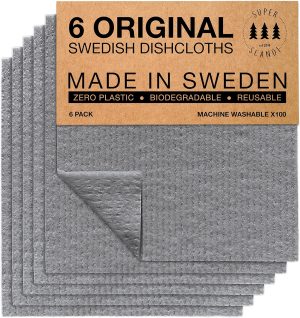 SUPERSCANDI 6 Pack Reusable Cleanin...