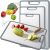 Titanium Chopping Board Double-Sided Non-Slip Silicone Edging Pure Titanium Cutting Boards for Kitchen – Double-Sided Chopping Board ECO-Durable and Easy to Clean (Medium)