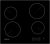 Samsung Ceramic Hob with 4 Cooking Zones, With Touch Control, Colour: Black, Material: Glass, C61R2AEE
