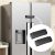 EUDEMON Latest French Fridge Lock French Door Refrigerator/Freezer Lock Apply to Max 3.54″(90mm) Two Door Gap Distance for Kids & Babies,Easy to Install no Tools Need or Drill (Black, 2 Pack)