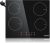 Karinear Induction Hob, 4 Zones Built-in Induction Hob 60cm, with Touch Control 9 Power Level & Child Safety Lock, Timer, Black Crystal Glass
