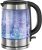 Russell Hobbs Illuminating 1.7L Electric Cordless Glass Kettle with black/brushed stainless steel accents (Fast Boil 3KW, Washable anti-scale filter, Button to open lid, Perfect pour spout) 21600-10