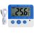 Digital Freezer/Fridge Thermometer with Magnet and Stander, Mini Refrigerator Thermometer with LED Alarm Indicator Measurement of Temperature and Humidity Meter High and Low Temperature Alarm