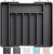 Aujen Cutlery Drawer Organiser – Expandable Kitchen Drawer Storage Organiser, Adjustable Cutlery Tray, Multipurpose Utensil Organisation for Forks, Knives, Black, 34 x 4 x 26~50 cm