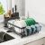 Multibao Dish Drainer Rack – Space Saving Dish Rack for Kitchen Counter, Kitchen Dish Drainer with Utensil Holder, Drain Board Cutlery Cup Holder Large Black