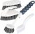 4Pcs Cleaning Brush Set, Multi-Scene Scrubbing & Dish Brush for Kitchen, Bathroom, Tiles, Shoe & Pans with Ergonomic Grip Durable Bristles, White