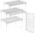 NiHome 4-Pack Stackable Plastic Kitchen Storage Shelf Foldable Rack – White Cabinet Organizer and Expandable Racks for Counter and Pantry