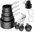 8 Piece Measuring Cups and Spoon Set 4 Measuring Cups / 4 Measuring Spoons Stackable Stainless Steel Handle for Measuring Dry and Liquid Ingredients