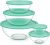 Vtopmart Glass Mixing Bowls with Lids, Set of 5 Borosilicate Glass Salad Bowl, Nesting Kitchen Serving Bowls for Prep, Cooking, Baking, Microwave Freezer Dishwasher Safe (0.2/0.5/1.0/2.0/3.5 L)