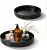 2 PCS Round Tray, Black Coffee Table Decor 20 cm and 25 cm Metal Candle Plate Decorative Serving trays for Parties Jewelry Perfume Home Decor