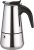 Solazzia Coffee Maker 4 Cup Moka Pot Stainless Steel Percolator coffee pot Espresso Maker, Compatible with Gas, Electric, Ceramic, and Induction stovetops(6.6 fl oz/200 ml)