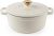 Salter Chester 24cm Cast Iron Casserole Pot – Self-Basting Lid, Dutch Oven/Stock Pot, Enamel Coated Cast Iron, Oven Safe, Suitable for All Hob Types Including Induction, 3.4L Cap., PFAS-Free, Cream