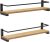OROPY 2 Pack Spice Rack, Solid Wood Wall Mount Hanging Organiser for Spices, Herbs, Jars Kitchen Cookware Storage Shelf, 40x9x7cm