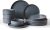 Richmount Halo Plates and Bowls Set, 12 Pieces Dinner Set for 4, Stoneware Dinnerware Sets with Dinner Plates/Salad Plate/Cereal Bowls, Dishwasher & Microwave Safe, Charcoal Gray