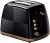 Russell Hobbs Groove 2 Slice Toaster (High Lift, Extra Wide Slots, 6 Browning levels, Frozen/Cancel/Reheat function – Illuminated buttons, Removable crumb tray, 850W, Black, Brushed gold accents)26390