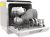 Hermitlux Table Top Dishwasher for 5 Place Settings (5L Tank), Countertop Dishwasher with 6 Programmes Including 360° Spray Arms | Hot – Air Drying | Energy Class D | No Installation
