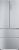 Haier FD 70 Series 5 Freestanding American Fridge Freezer, 4 Doors, Total No Frost, E Class, Air Surround, MyZone Plus, Touch Display, 446L Total Capacity, Gentle Silver, 70x68x190 cm – HFR5719ENMG