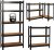 Garage Shelving Units,5 Tier Shelving Unit Garage Shelves Storage Shelf Heavy Duty Shed Storage Racking Shelf Metal Boltless for Warehouse Workshop Office (Black, 90X40X180)