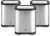 Good Food in Partnership with Tower 3 Kitchen Storage Canisters for Tea, Coffee, Sugar or Other Loose Ingredients, Air Tight with Glass Viewing Window, Mirror Finish, 1.5L, Stainless Steel, GF826190
