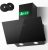 Cooker Hood 60cm, TopStrong Extractor Fan Kitchen, Wall-Mounted Extractor Hood, A+++ Kitchen Hood, 450 m³/h, Touch Control, 3 Speed + Booster, Recirculating & Ducting System, Black