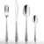 HaWare Cutlery Set, 32-Piece Stainless Steel Hammered Flatware Silverware Include Knife/Spoon/Fork, Suitable for Kitchen Party Camping, Mirror Polished, Dishwasher Safe – Service for 8