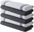 Infinitee Xclusives Premium Terry Tea Towels | Pack of 6 | 100% Cotton | 38 x 64 cm | Ultra Soft & Highly Absorbent | Dish Towels for Kitchen, Bar & Daily Household Cleaning Use | Grey