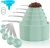 11PCS Measuring Cups and Spoons Set Durable Stackable Measuring Cup and Spoon Set Plastic Measuring Cup and Spoon with Stainless Steel Handle for Baking Liquid and Solid