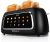 Tesslux 4 Slice Toaster with Touch Screen Control, 1.5″ Wide Long Slots, 6 Browning Levels & 6 Bread Types, Digital Timer, Memory, Defrost, Reheat (Black)