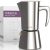 bonVIVO Moka Pot – 2 Cup Intenca Stainless Steel Espresso Maker w/Silver Finish – Stove Top Italian Coffee Maker – 100ml Cup Coffee Pot – Gifts for Men and Women