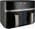 Russell Hobbs Dual Air Fryer 9L Rapid Airfryer [Dual Basket/Zone, Low-Noise, 9 Programs] satisfry (Dishwasher safe drawers, Max 200℃, Oil Free Cooking, Roast, Bake, Grill, Keep warm) 27680