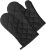 Oven Baking Gloves, 1 Pair of Cotton Oven Microwave Hand Gloves Mitts, Heat Resistant Cotton Cven Gloves Mitts for Grilling Cooking Baking Kitchen Microwave Pizza(Black)