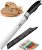 Orblue Serrated Bread Knife Ultra-Sharp Stainless Steel Professional Grade Bread Cutter – Cuts Thick Loaves Effortlessly – (8-Inch Blade with 5-Inch Handle), Black