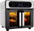 Nyxi 20L Air Fryer Oven with Dual French Glass Doors, Visual Window, 13 Cooking Modes, Digital Control, Adjustable Temperature, Timer, Non-Stick Tray, 12 Accessories, Stainless Steel