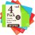 Extra Thick Flexible Plastic Chopping Board (Set of 4) – Plastic Cutting Board Set – Mats with Food Icons & EZ-Grip Waffle Back – Colour Coded Chopping Boards for Kitchens by Cooler Kitchen