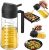 TrendPlain 16oz Olive Oil Spray Bottle – 2 in 1 Olive Oil Dispenser Bottle for Kitchen Accessories – Kitchen Gadgets, For Air Fryer (Black)