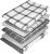 Elfranso Cotton Kitchen Tea Towels – Pack of 5, Absorbent, 70 x 50 cm (Grey)