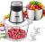 YASHE 1.8L+2L Electric Food Processors & Chopper with Glass and Stainless Steel Bowl,500W Meat Grinder with 2 Speeds, 2 Sets of Blades