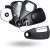 Kitchen Accessories Set of 5, Kitchen Utensils Mini Vegetable Peeler Space-Saving Camping Accessories, Cheese Chocolate Grater, Bottle Opener, Pizza Cutter, Garlic Ginger Grater (Black)