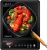 AMZCHEF Single Induction Hob, Portable Induction Hob, 10 Temperature Settings and Power levels from 300W to 2000W, Black Frosted Glass Panel,Sensitive Press Control, 3-hour Timer