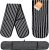 Double Oven Gloves Butcher Quilted Stripe Pot Holder Heat Resistant Mitt 100% Cotton (Black)