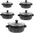 5pcs Enamel Pot Set, Cooking Pan Set With Lid, Ceramic Stockpot, Flat Bottom Stew Pot for Soup and Canning