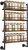 IBUYKE Spice Rack Wall Mount,4 Tier Hanging Seasoning Organizer,Large Spice Rack for Wall for up to 56 Jars,Spice Organization for Kitchen Cabinet,Spice Shelf for Kitchen,Bathroom,Pantry,Brown TLJ016H