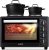 NETTA 35L Mini Oven with Double Hotplate & Electric Grill – All in One Portable Table Top Cooker with 120-Minute Timer & 230°C Control – 2850W Countertop Oven with Baking Tray & Rack – Black